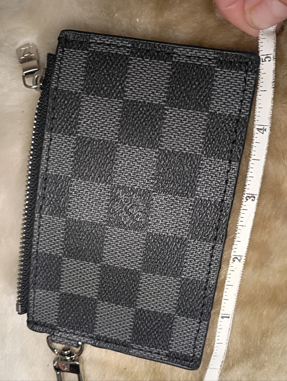Louis Designer Look Damier Graphite Key Pouch Wallet - Picture 8 of 8